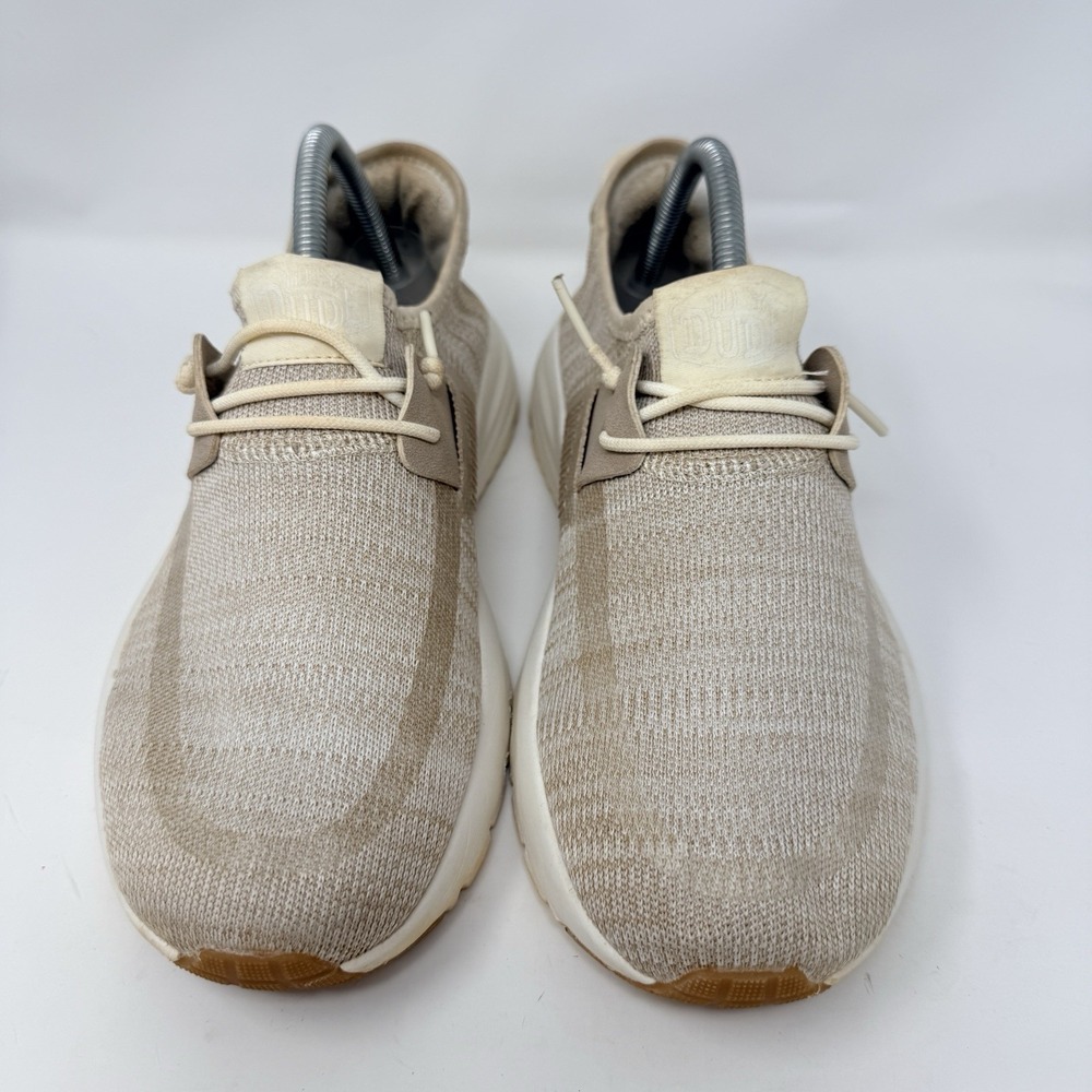 Hey Dude Sirocco Stretch Sox Womens 10 Neutral Beige Knit Slip On Sneakers 40148 - Picture 4 of 10